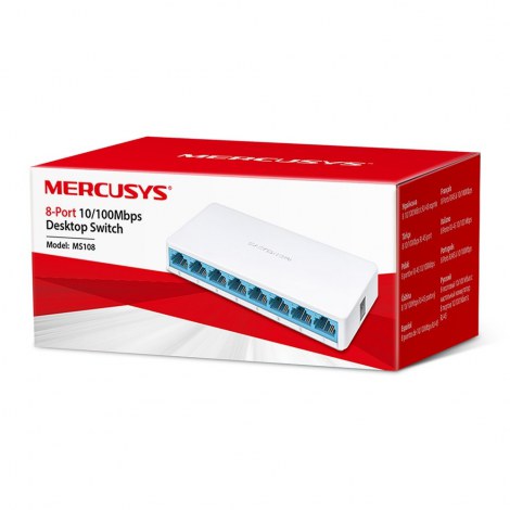 Mercusys | Switch | MS108 | Unmanaged | Desktop | 10/100 Mbps (RJ-45) ports quantity 8 | 1 Gbps (RJ-45) ports quantity | SFP por - 2